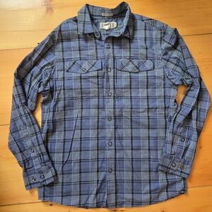 Men’s Duluth Trading Co. Relaxed Fit Untucked Button Down Plaid Flannel Medium